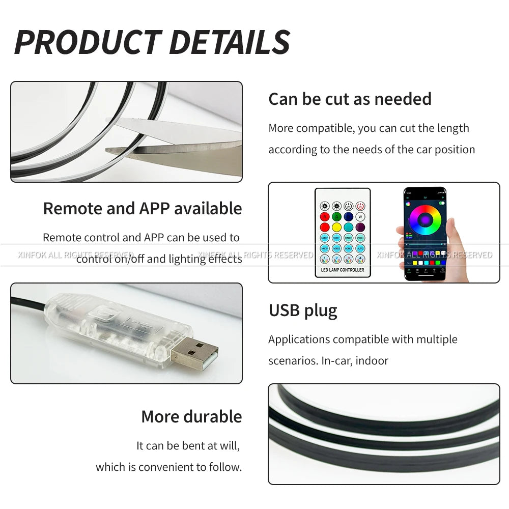 Car Ambient LED RGB Lights