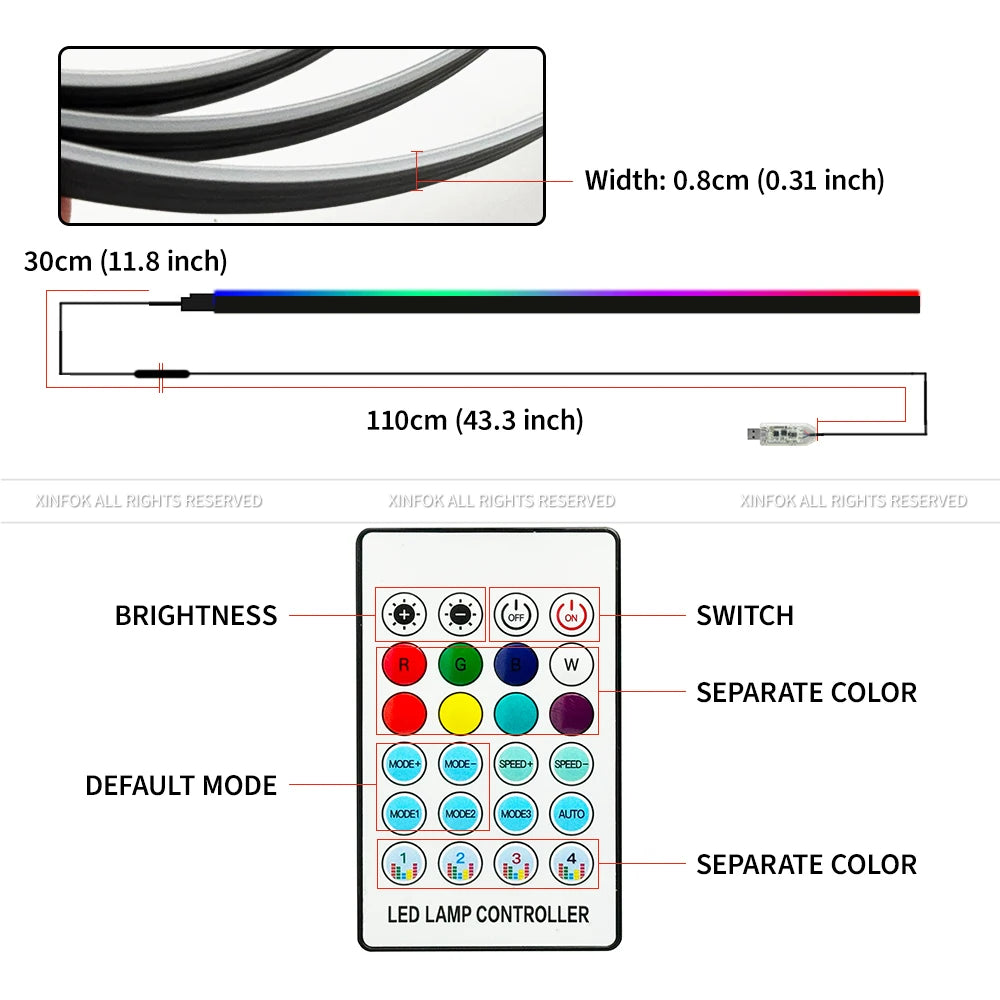 Car Ambient LED RGB Lights