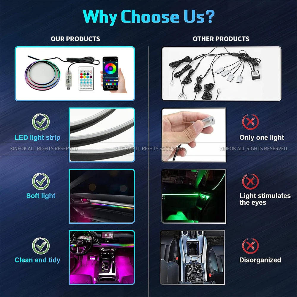 Car Ambient LED RGB Lights
