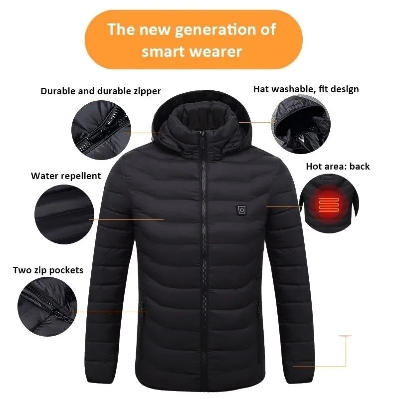 19 Areas Winter Warm USB Heating Jacket