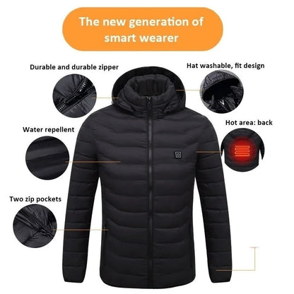 19 Areas Winter Warm USB Heating Jacket