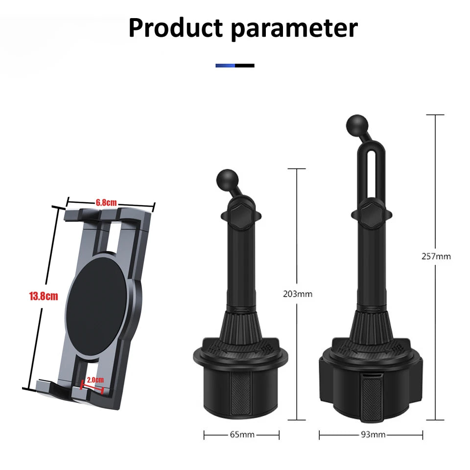 2 In 1 Car Cup and Phone mount Holder
