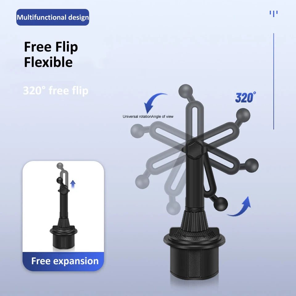 2 In 1 Car Cup and Phone mount Holder