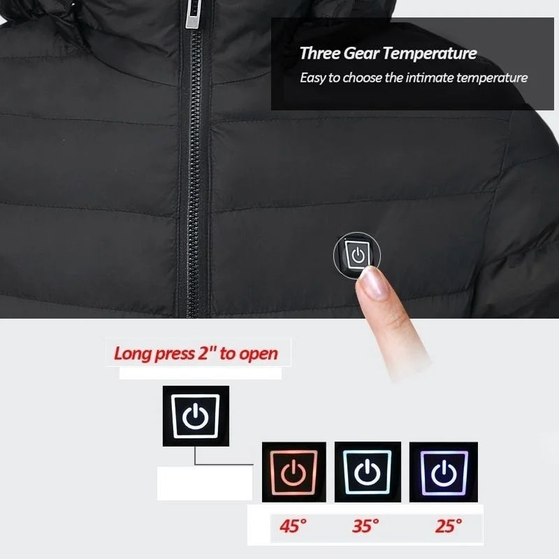 19 Areas Winter Warm USB Heating Jacket