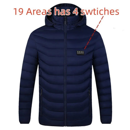 19 Areas Winter Warm USB Heating Jacket