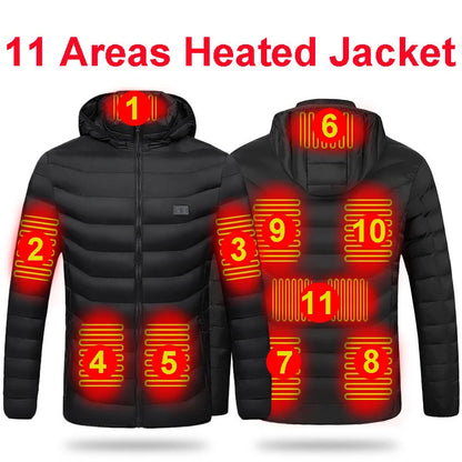 19 Areas Winter Warm USB Heating Jacket