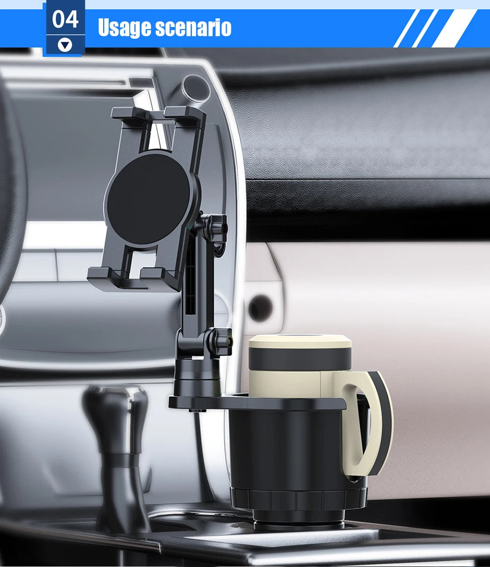 2 In 1 Car Cup and Phone mount Holder