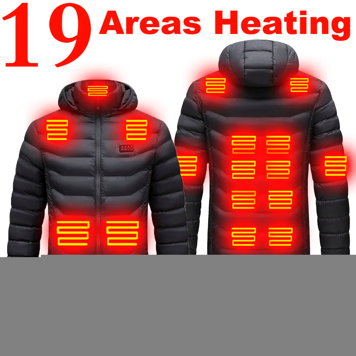 19 Areas Winter Warm USB Heating Jacket